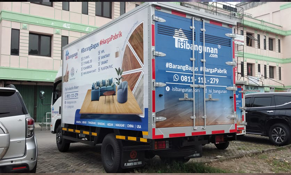 Branding Mobil Box Isi bangunan